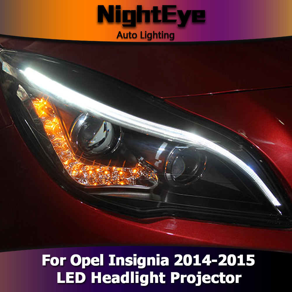 NightEye Car Styling for Opel Insignia Headlights 2014-2015 Insignia LED Headlight DRL Bi Xenon Lens High Low Beam Parking Fog Lamp
