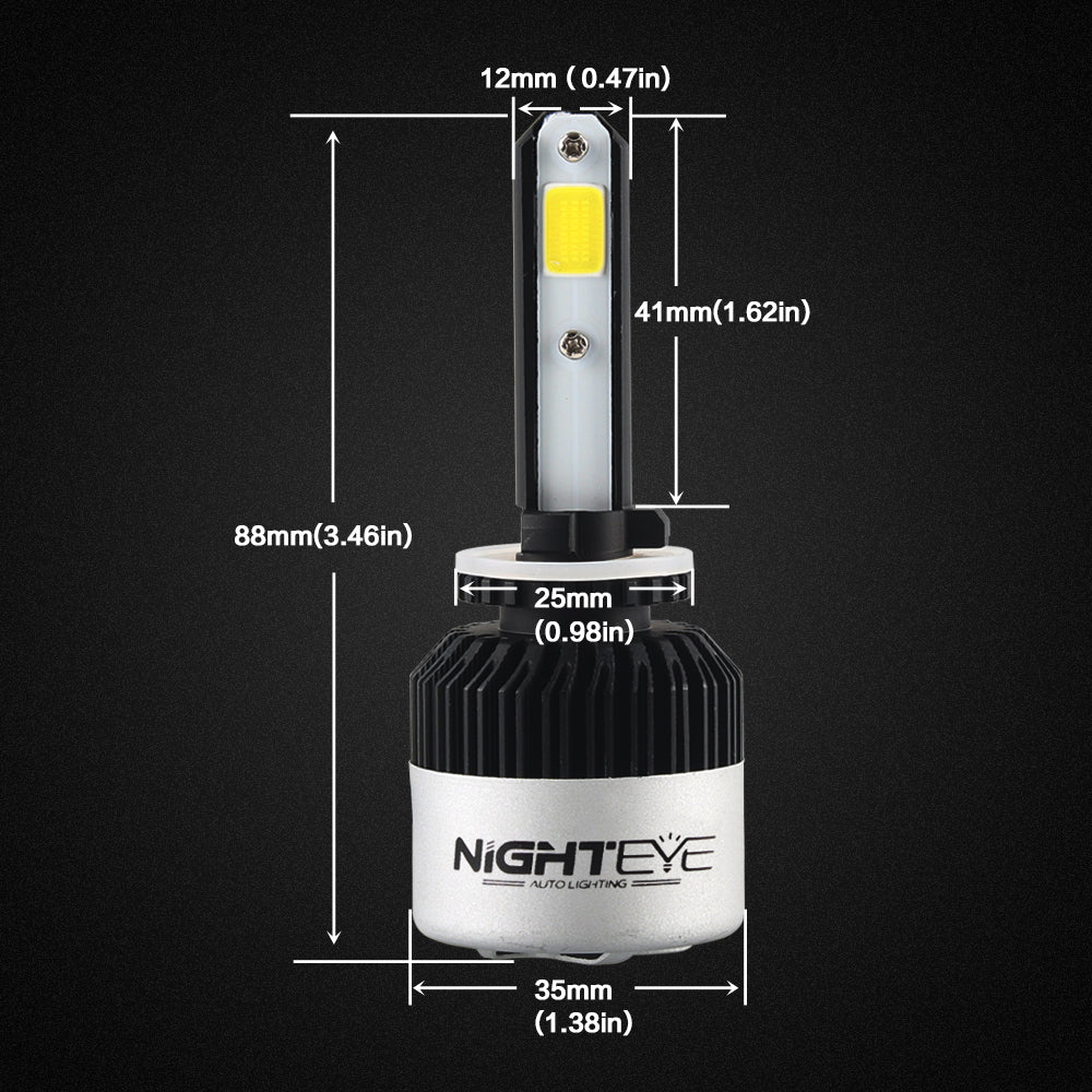 NIGHTEYE  9000LM 880 HB4 LED Light Headlight Bulb Lamp Kit White Beam For Ford