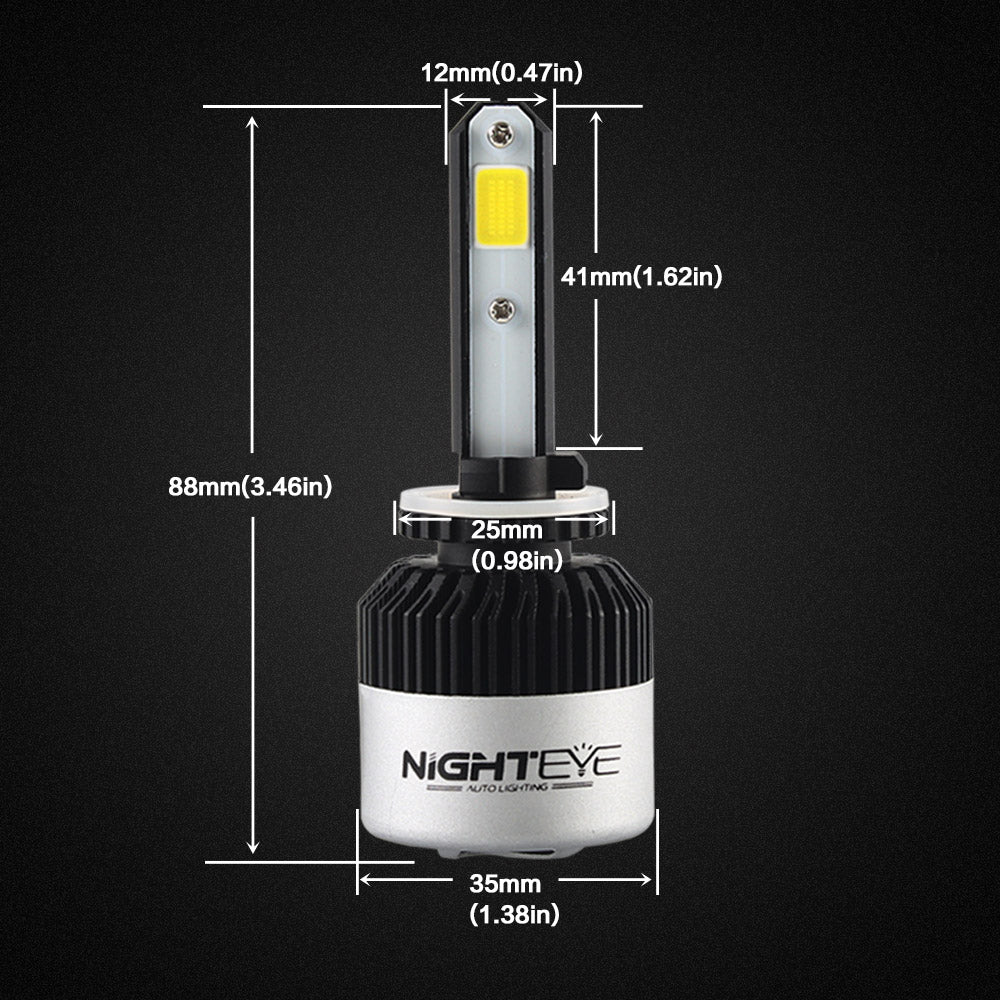 NIGHTEYE  9000LM 881 HB4 LED Light Headlight Bulb Lamp Kit White Beam For Ford