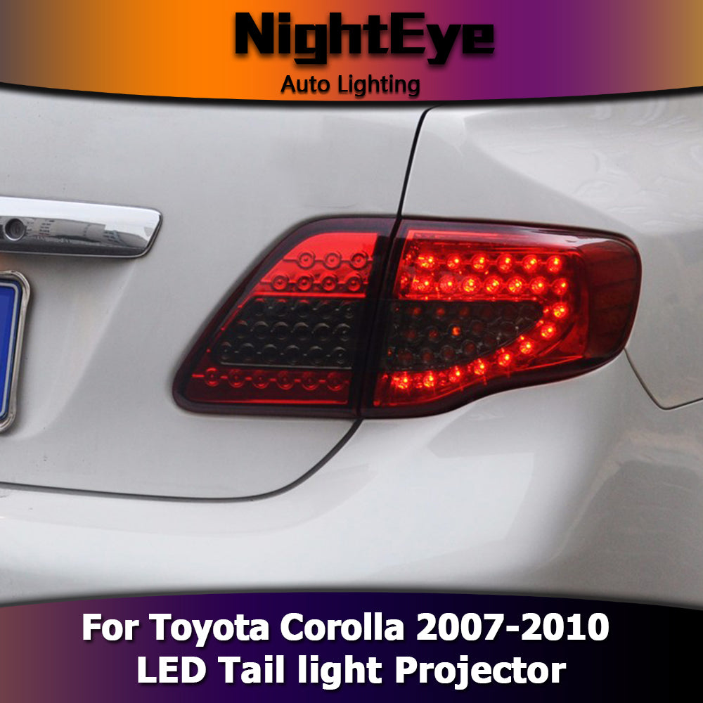 NightEye Car Styling for Toyota Corolla Tail Lights 2007-2010 Corolla LED Tail Light Altis LED Rear Lamp DRL+Brake+Park+Signal