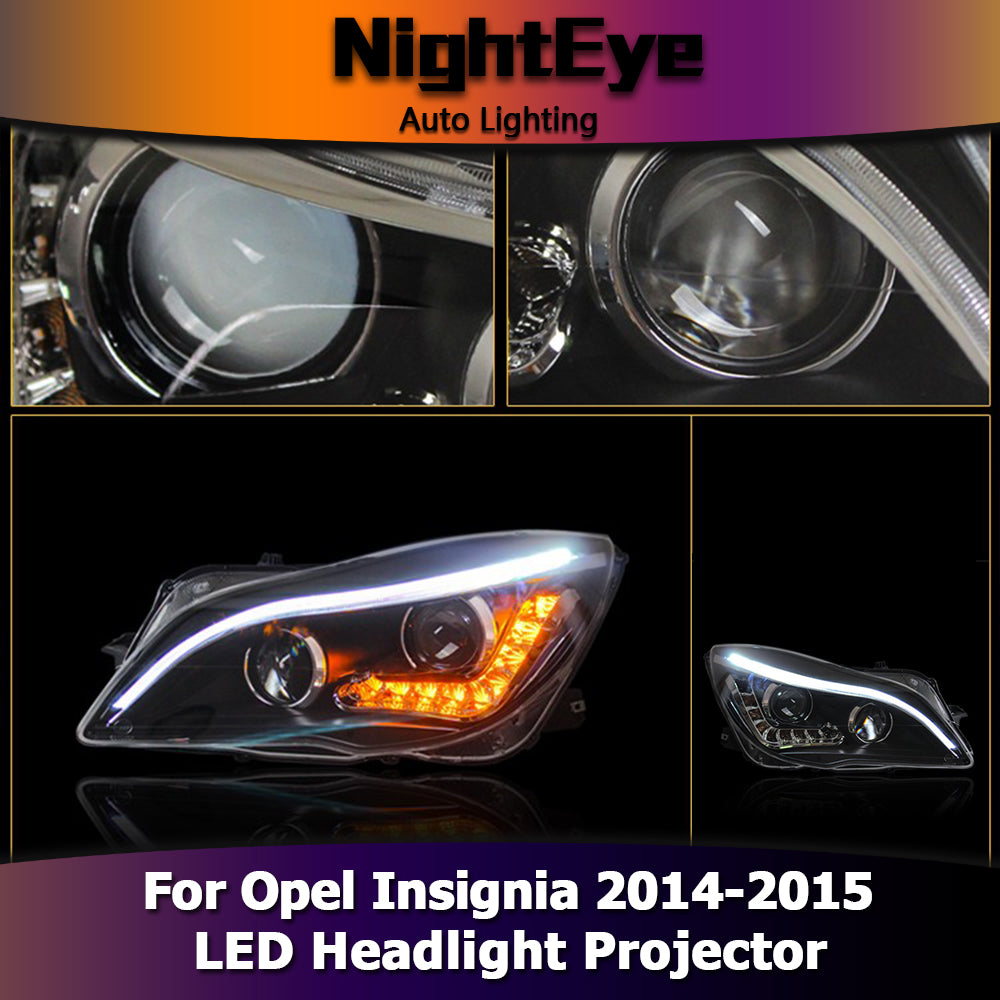 NightEye Car Styling for Opel Insignia Headlights 2014-2015 Insignia LED Headlight DRL Bi Xenon Lens High Low Beam Parking Fog Lamp