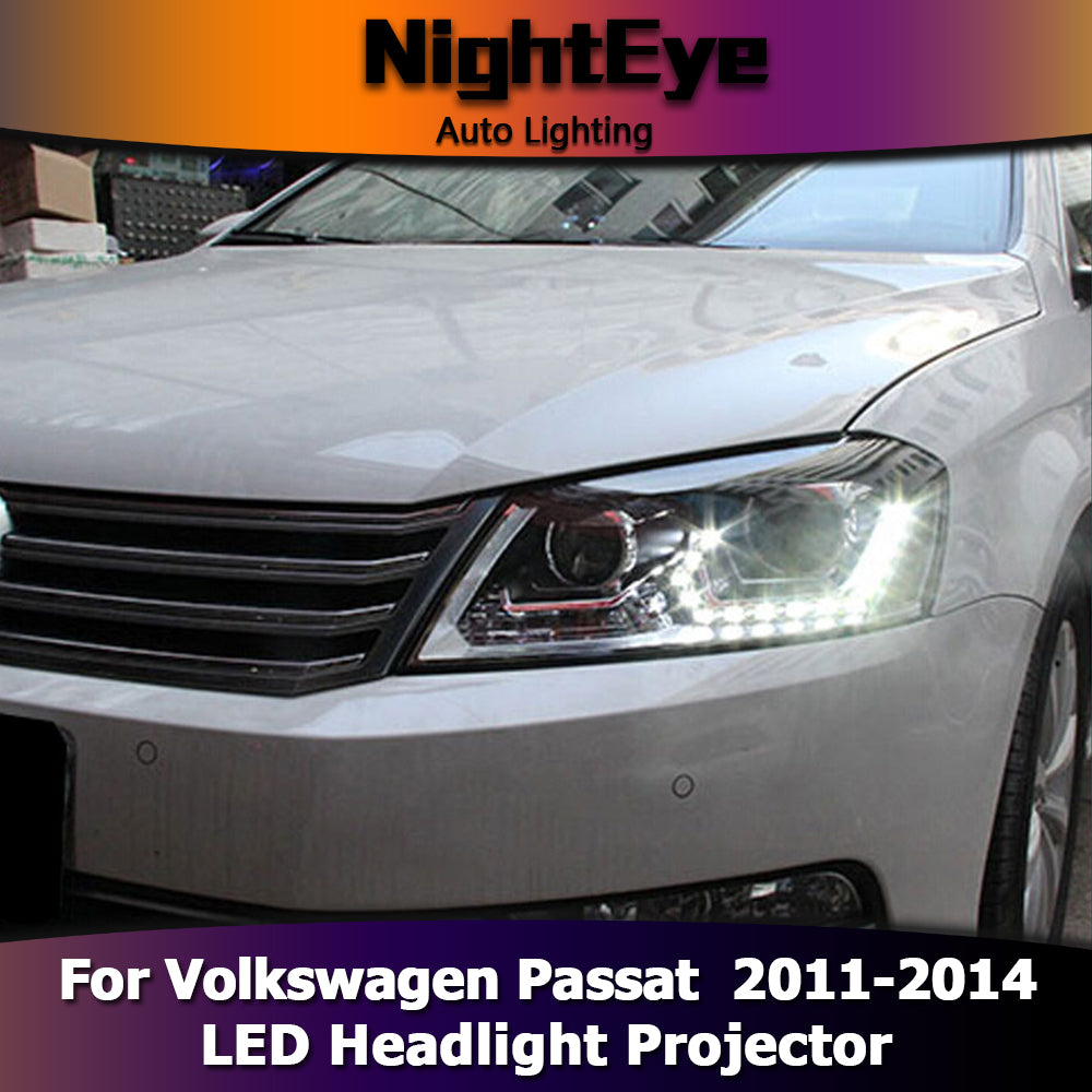 NightEye Car Styling for Volks Wagen Passat Headlights New Passat B7 LED Headlight DRL Bi Xenon Lens High Low Beam Parking Fog Lamp