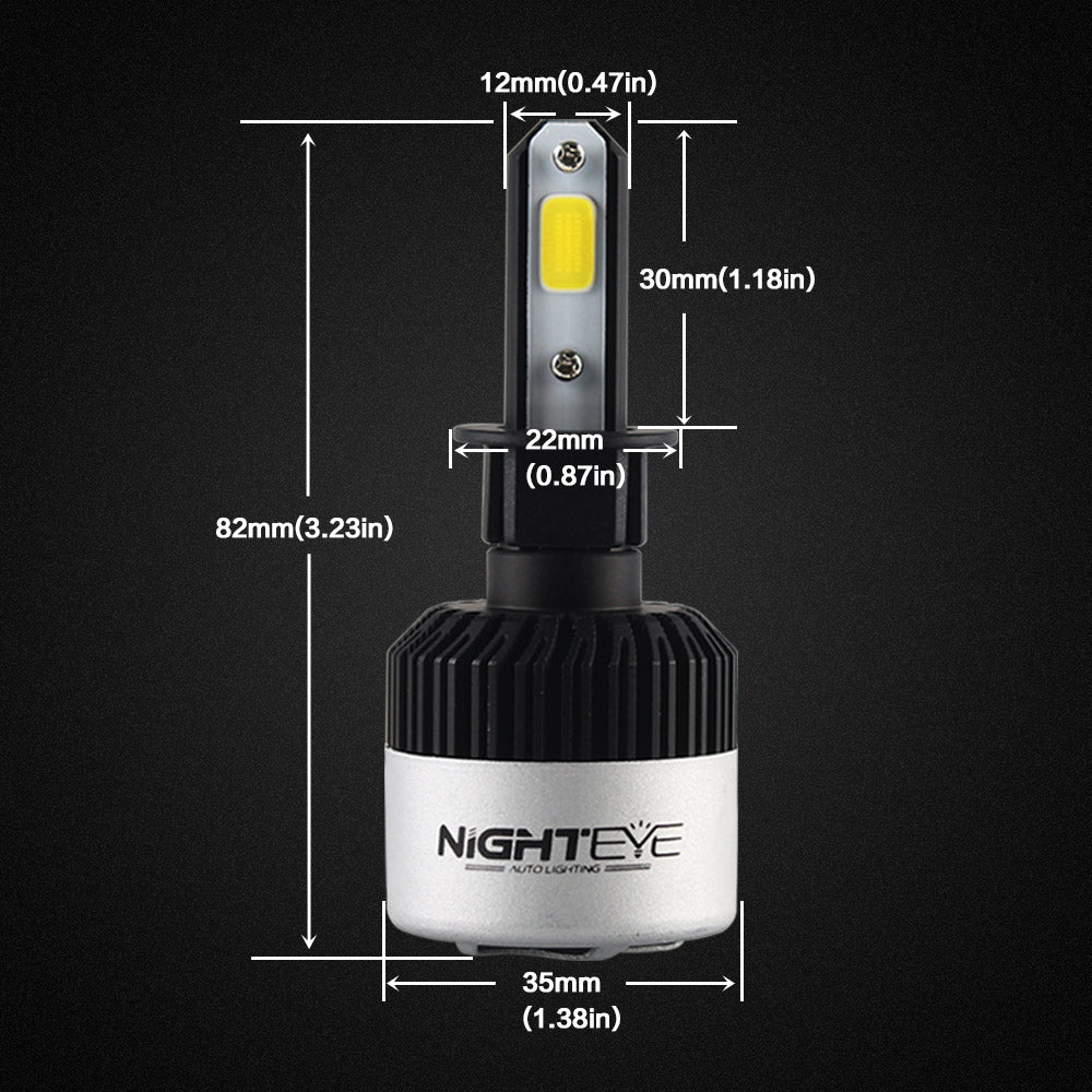 NIGHTEYE  9000LM H3 HB4 LED Light Headlight Bulb Lamp Kit White Beam For Ford