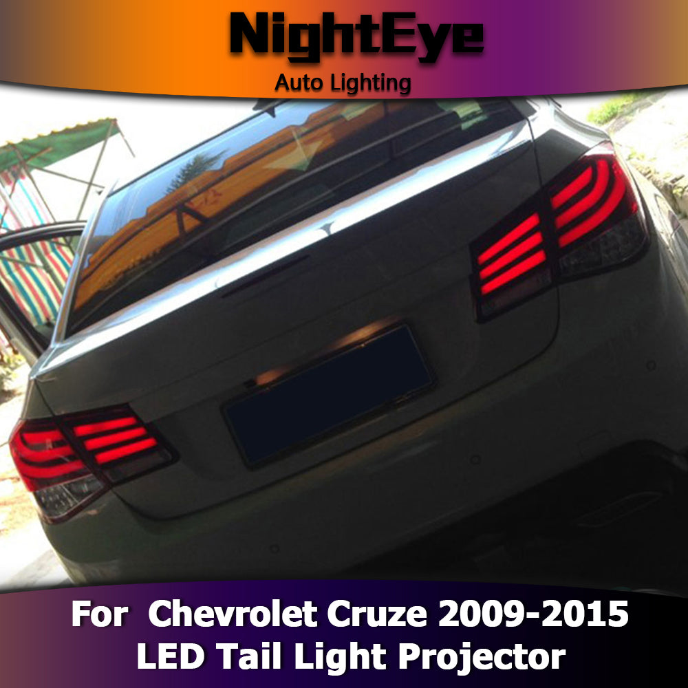 NightEye Car Styling for Chevrolet Cruze Tail Lights 5-Series Design Cruze LED Tail Light Rear Lamp DRL+Brake+Park+Signal