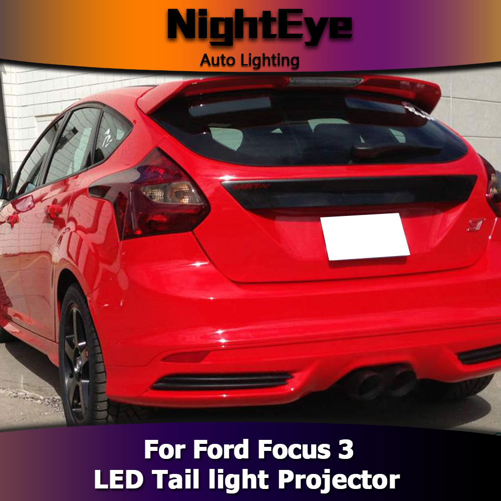 NightEye Car Styling LED Tail Lamp for Ford Focus Tail Lights Focus 3 Hatch Back LED Tail Light Rear Lamp DRL+Brake+Park+Signal