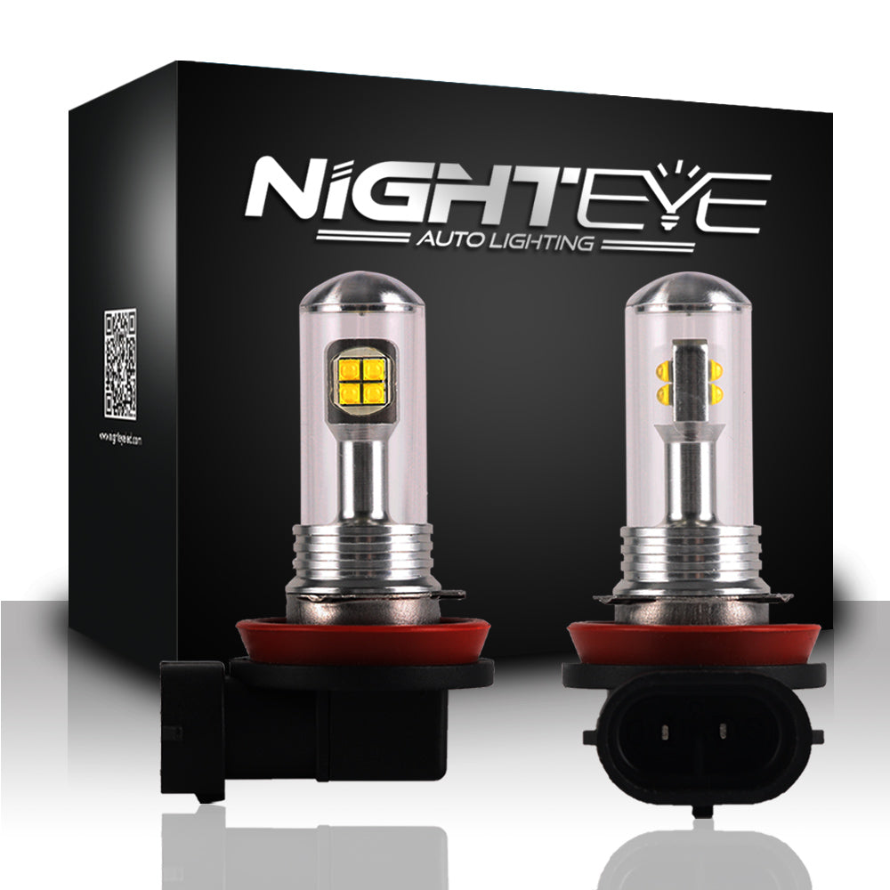 2016 NIGHTEYE Car-styling A Pair of Car 9 LED Fog Lights Bright White Lamps Left & Rights H16