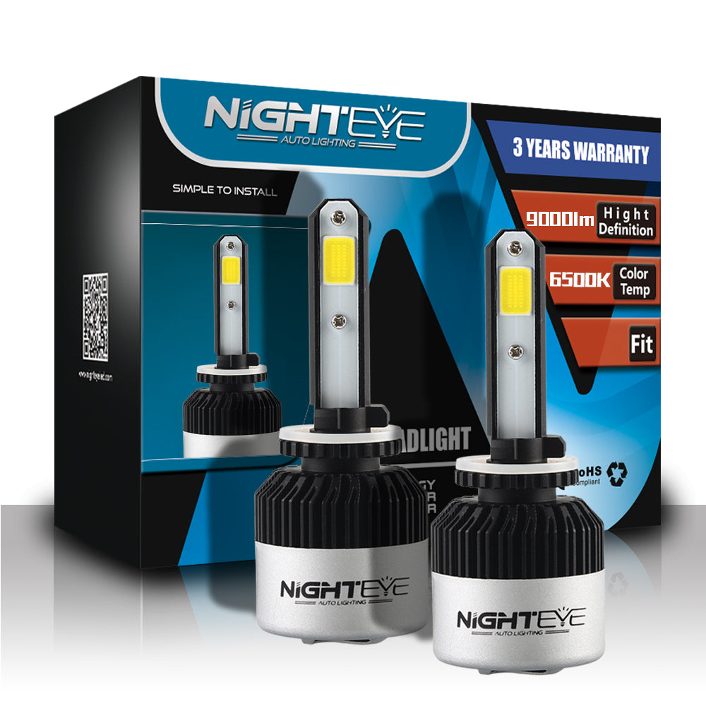 NIGHTEYE  9000LM 881 HB4 LED Light Headlight Bulb Lamp Kit White Beam For Ford