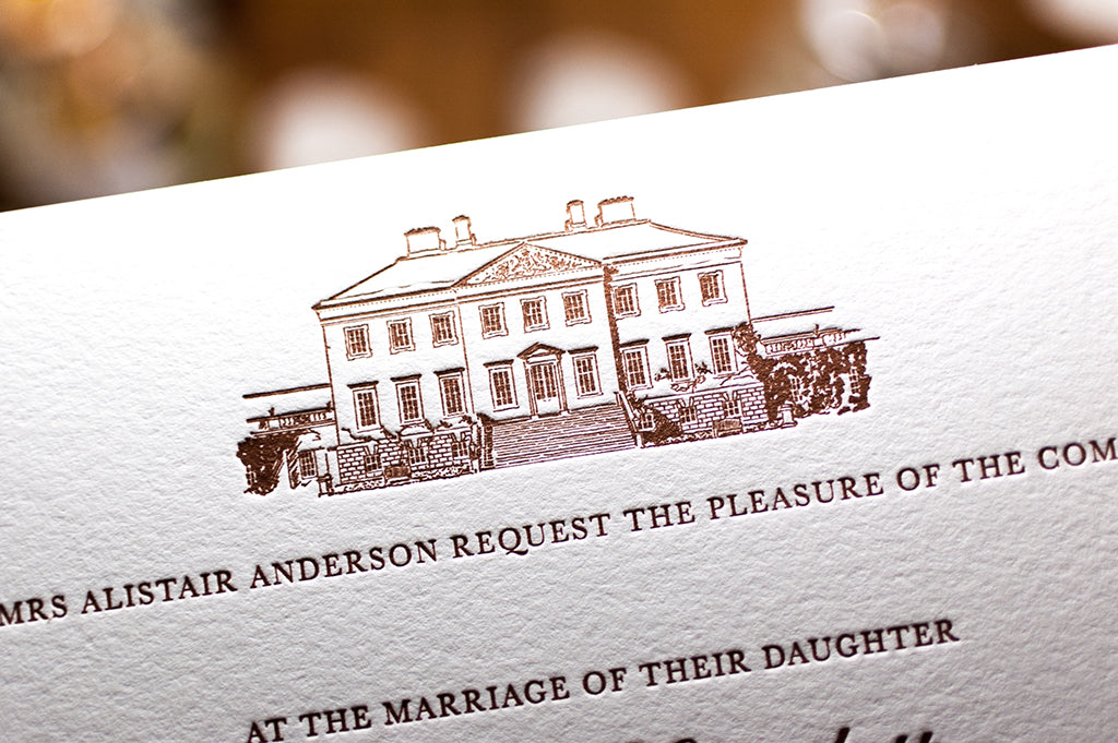 Letterpress wedding invitations