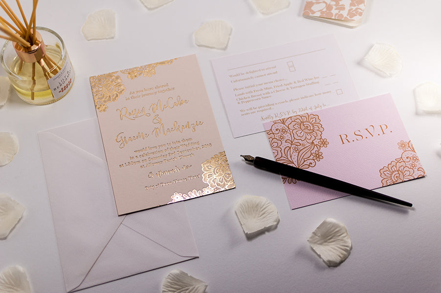 Embossed Wedding Invitations