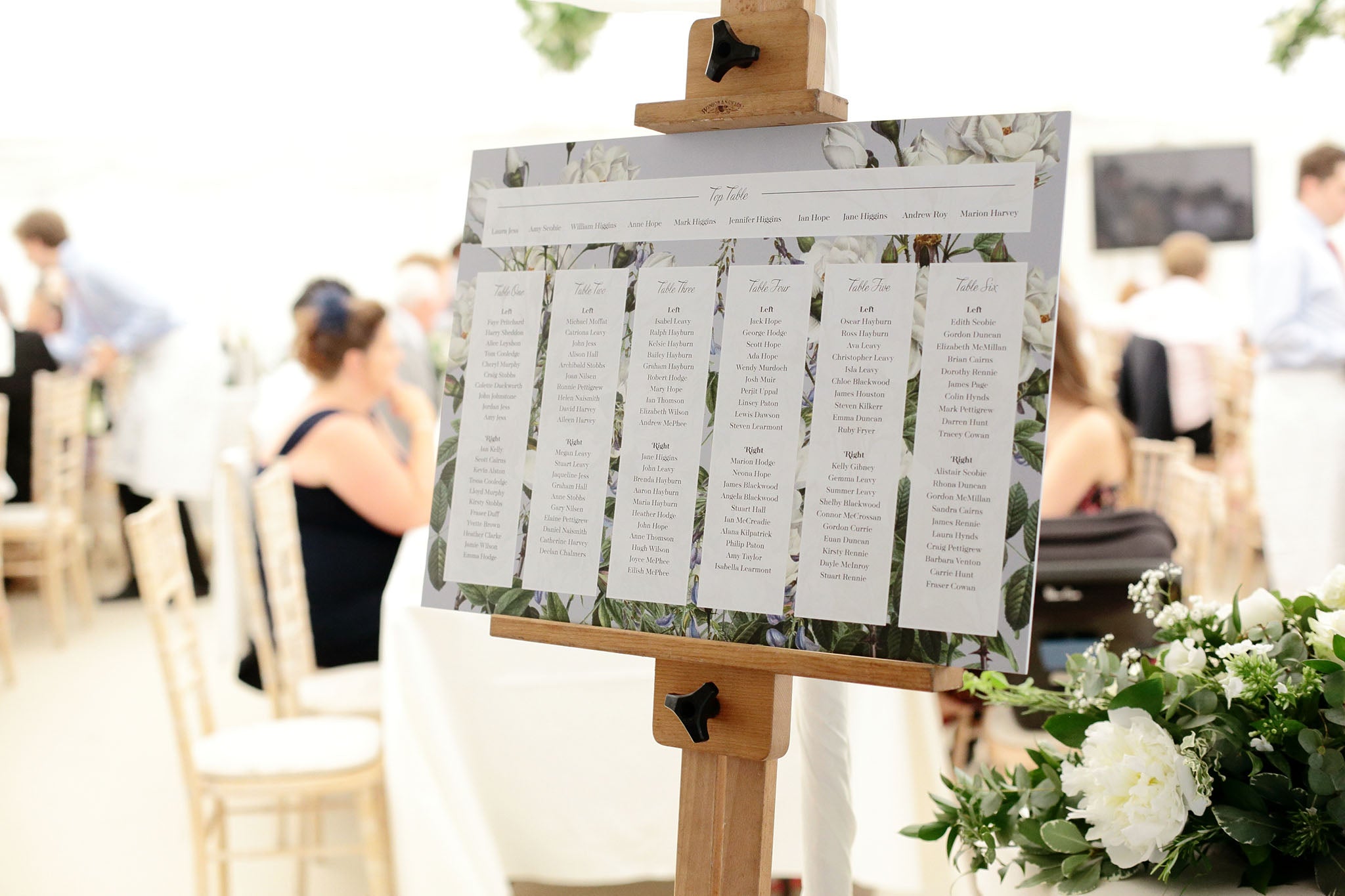 Wedding table plan