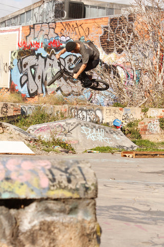 bmx air at ghetto spot in Melbourne 