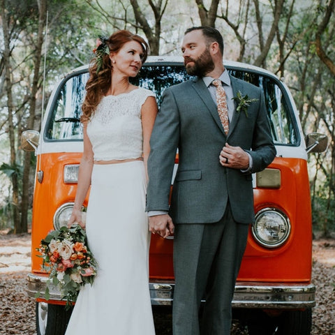 Floral Groomsmen Wedding Ties and Accessories