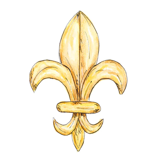 Gold Fleur de Lis Square Notepad
