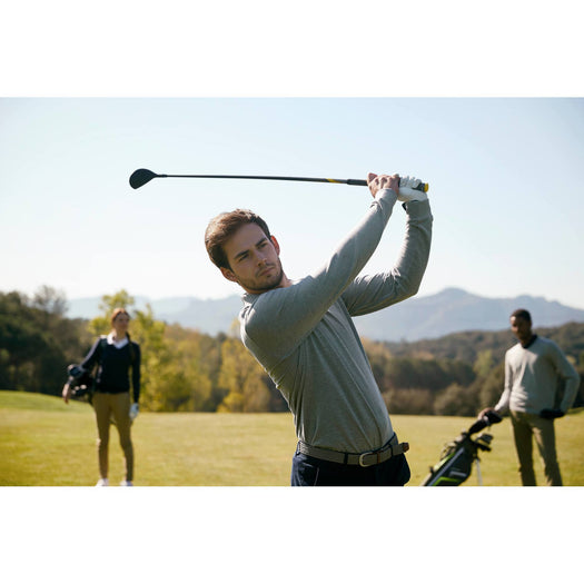 Men’s Golf Long-Sleeved Mild Weather Polo Shirt,dark grey