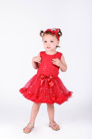 Popatu Red Ruffle Dress