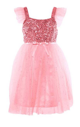 popatu sequin bodice tulle dress