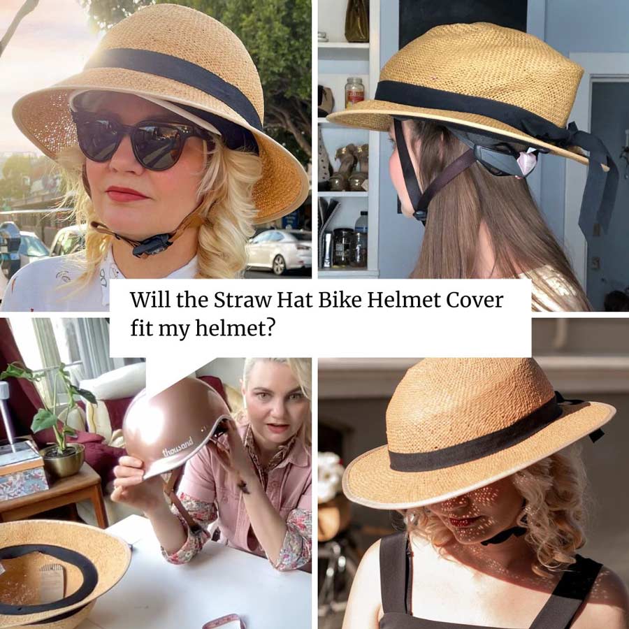 Straw Hat Helmet COVER ONLY - Ivory – Bike Pretty