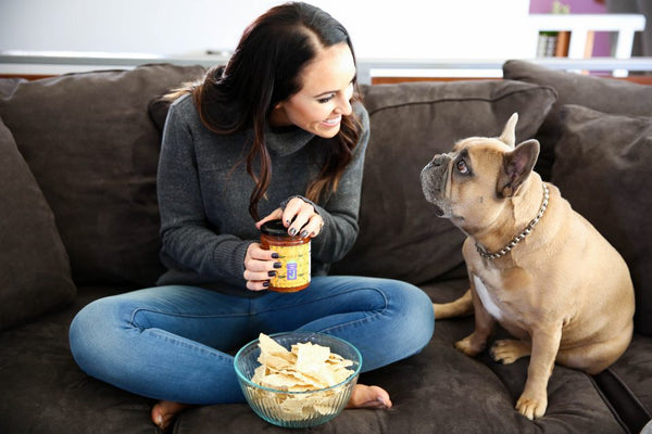 Juli and her dog. Paleomg. Vivant Skin Care