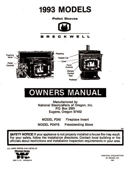 Breckwell P24 1993 User Manual - Pellet_bp24p1993 – WoodHeatStoves.com