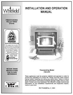 Whitfield Cascade User Manual - Pellet_wcps – WoodHeatStoves.com