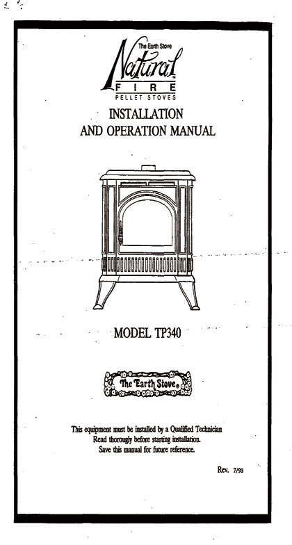 Earth Stove TP340 User Manual – WoodHeatStoves.com
