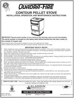 Quadrafire Contour User Manual - Pellet_QFContour – WoodHeatStoves.com
