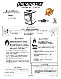 Quadrafire Santa Fe User Manual - Pellet_QFSantafe – WoodHeatStoves.com