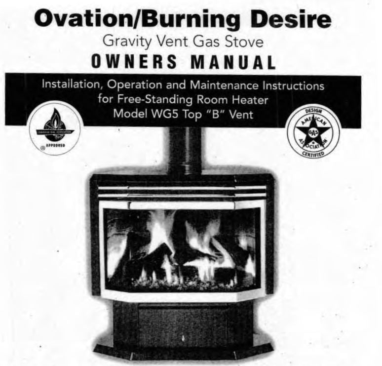 Whitfield cascade pellet stove user's manual
