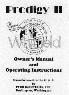 Whitfield Prodigy II WP3 User Manual – WoodHeatStoves.com