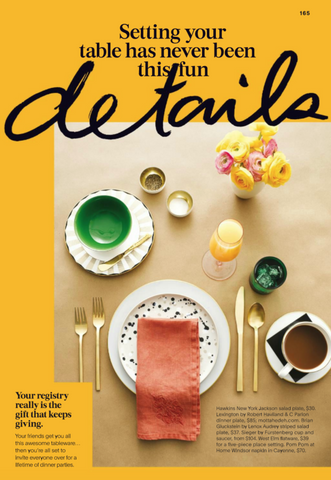 Setting your table has never been this fun, magazine cover with dishes