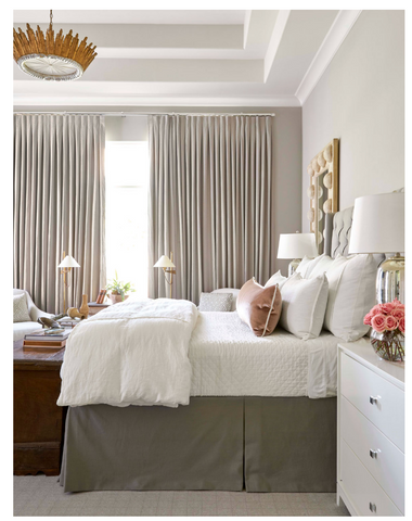A classic yet fancy master bedroom