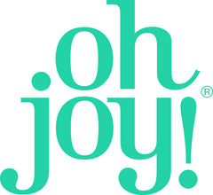 Oh Joy! in green bold font