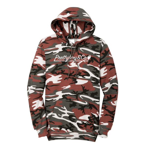 red camo sweatshirt