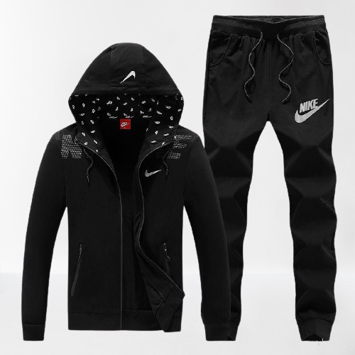 Black Hoodie Jacket and Jogger Tracksuit