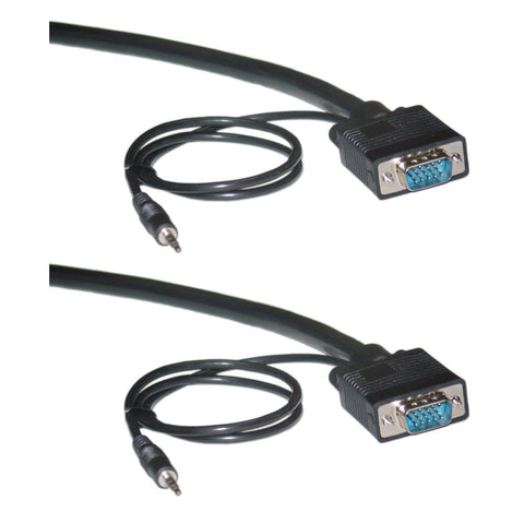 <span lang="fr">Câble VGA et 1/8po mâle/mâle (15pi)</span><span lang="en">VGA and 1/8po Cable Male/Male (15ft)</span>