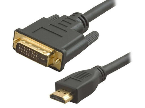 <span lang="fr">Câble DVI-D Mâle à HDMI Mâle (6') </span><span lang="en">Cable DVI-D Male to HDMI Male (6')</span>