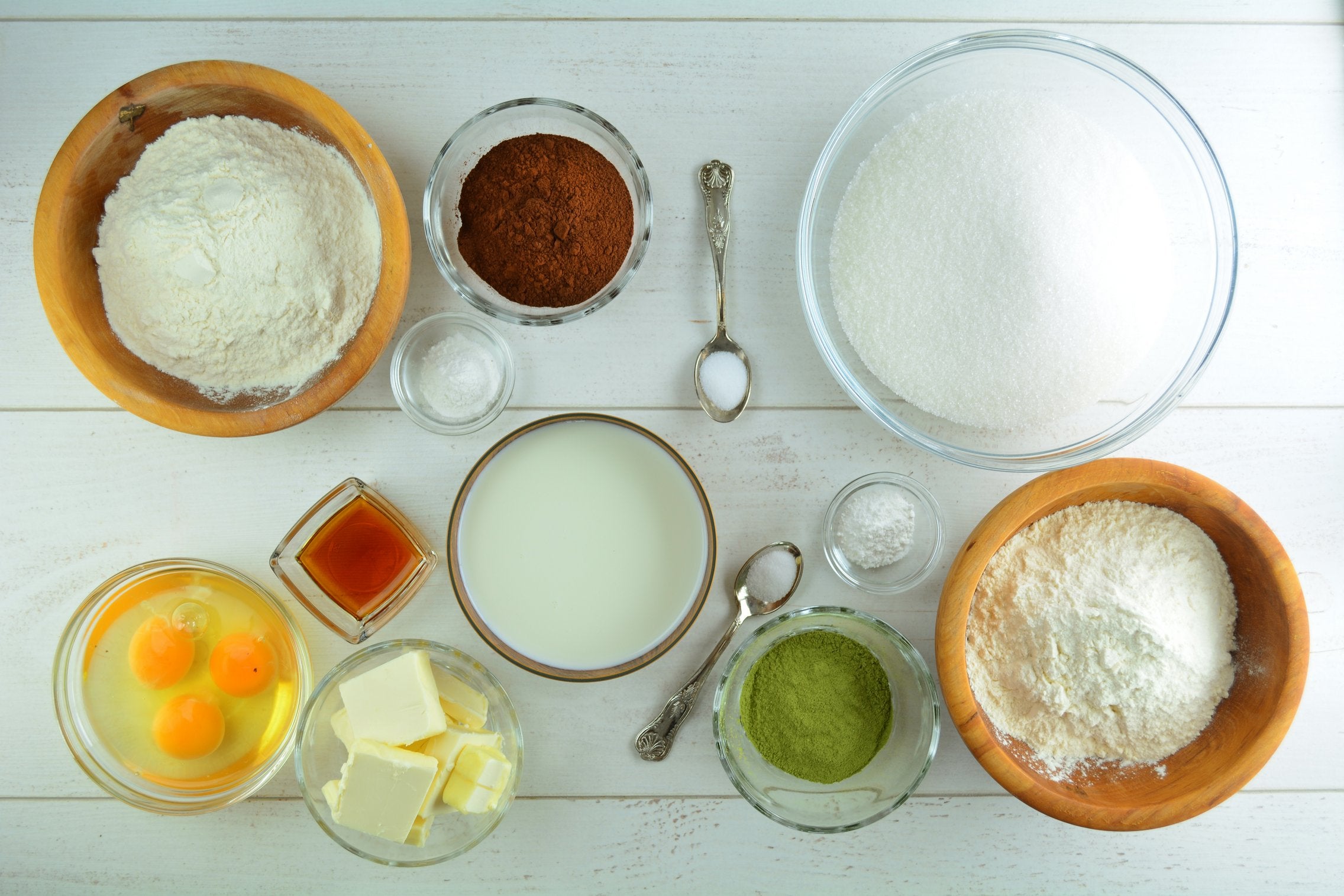 matcha-bundt-cake-ingredients