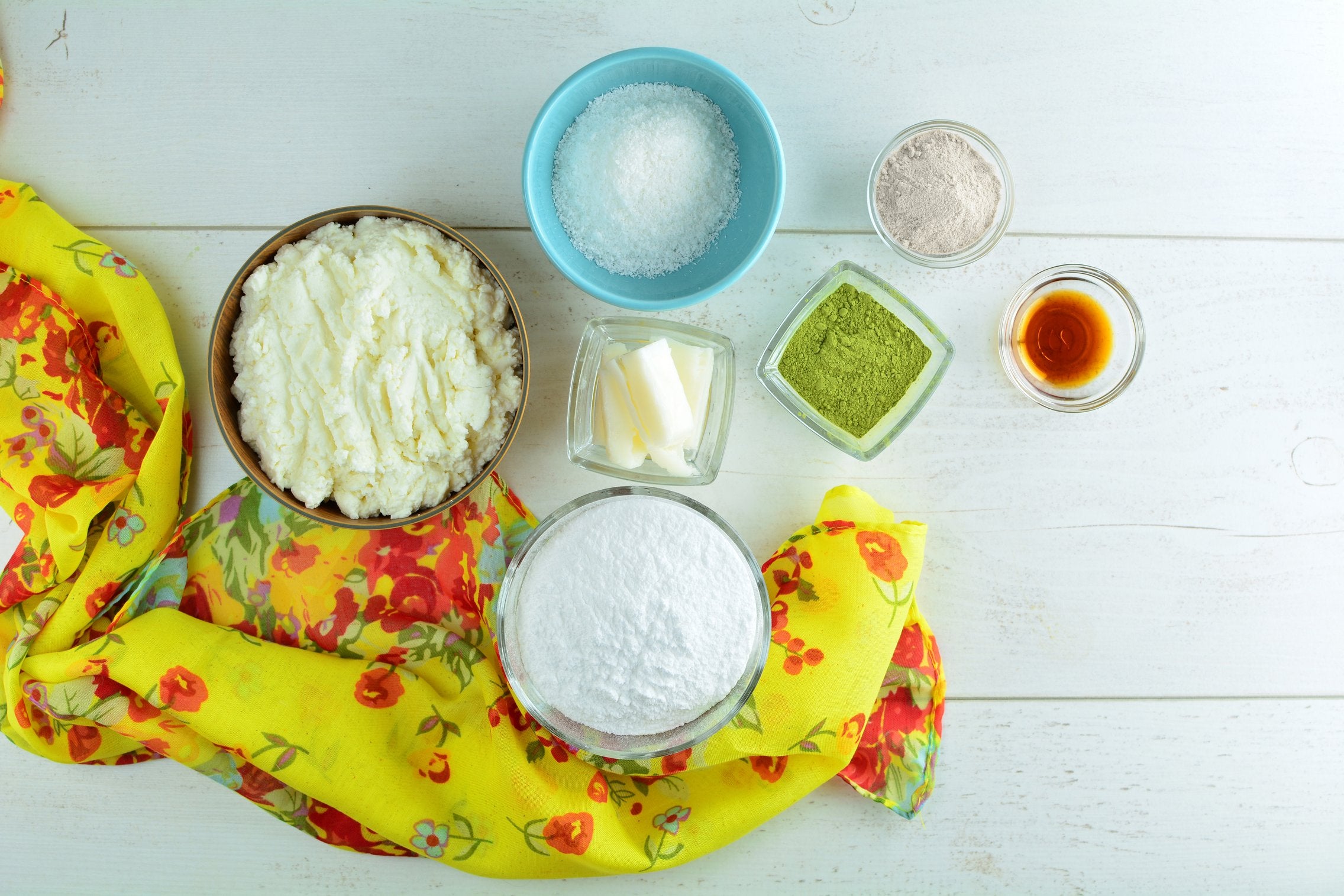 matcha-coconut-fudge-ingredients