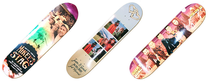 Wedding skateboard decks