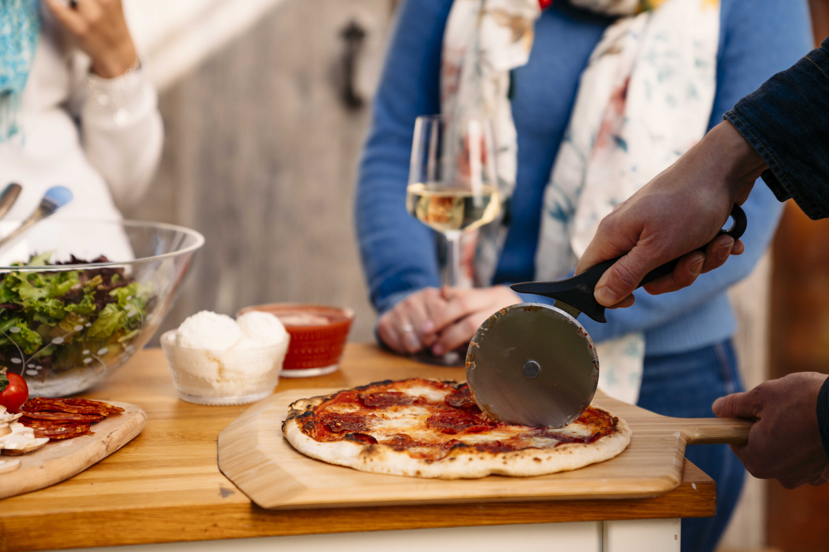 family pizza gathering