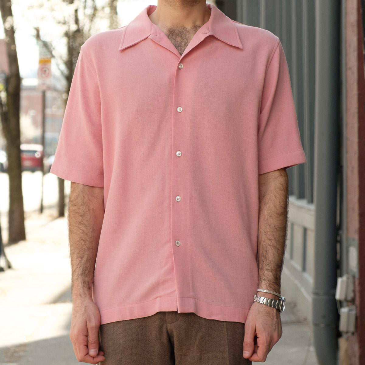 Suneham Shirt in Pink Crepe