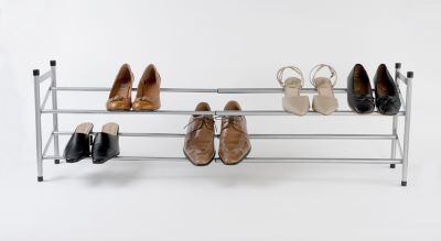 Extendable Shoes Rack Grey The Organised Store