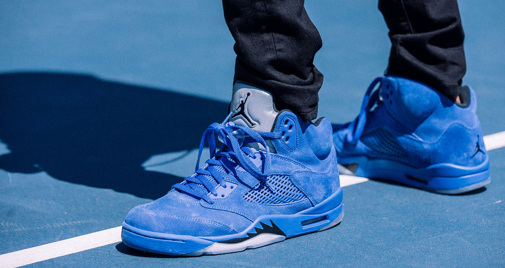 jordan retro 5 suede blue