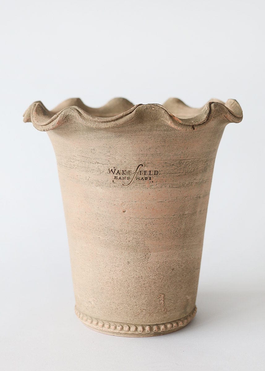 wedstrijd Vestiging labyrint Ruffled Clay Pot in Terracotta | Handmade Pots & Planters at Afloral –  Afloral.com