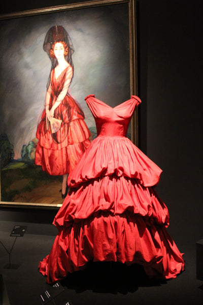 Balenciaga red gown