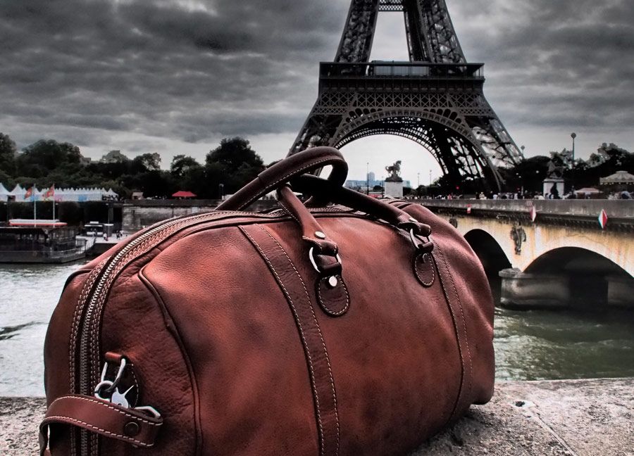 Floto Parma Leather Duffle Travel Bag
