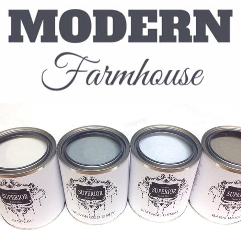 Modern Farmhouse paint collection by Superior Paint Co. Furntiure and Cabinet Paints
