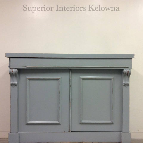 Galvanized Grey Buffet refinished by Superior Interiors Kelowna