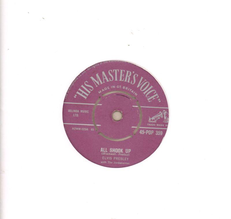 All Shook Up-HMV-7" Vinyl
