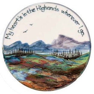 Highland Stoneware My Heart's in the Highlands Plate at The Old School Beauly